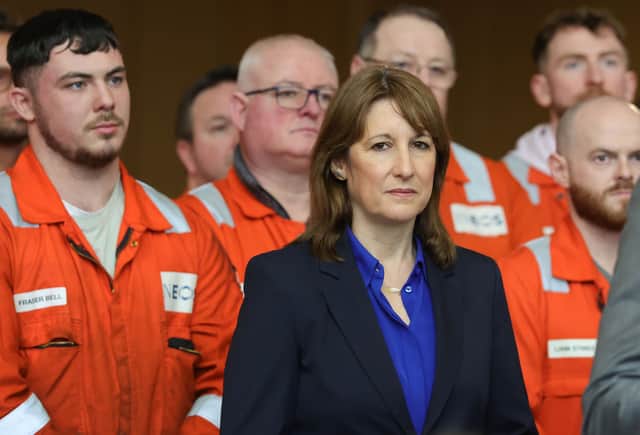 Rachel Reeves during a visit to Ineos FPS headquarters in Grangemouth