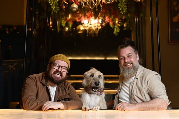 Banjo Beale, Rohan Christopher and their dog Grampa star in Banjo and Ro's Grand Island Hotel on BBC iPlayer from Monday, 5 January and on the BBC Scotland channel on Mondays at 10pm.
With thanks to The Spiritualist, 62 Miller Street, Glasgow G1 1DT, www.thespiritualistglasgow.com