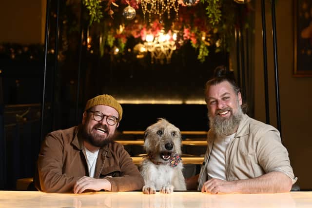 Banjo Beale, Rohan Christopher and their dog Grampa star in Banjo and Ro's Grand Island Hotel on BBC iPlayer from Monday, 5 January and on the BBC Scotland channel on Mondays at 10pm. With thanks to The Spiritualist, 62 Miller Street, Glasgow G1 1DT, www.thespiritualistglasgow.com | John Devlin / The Scotsman