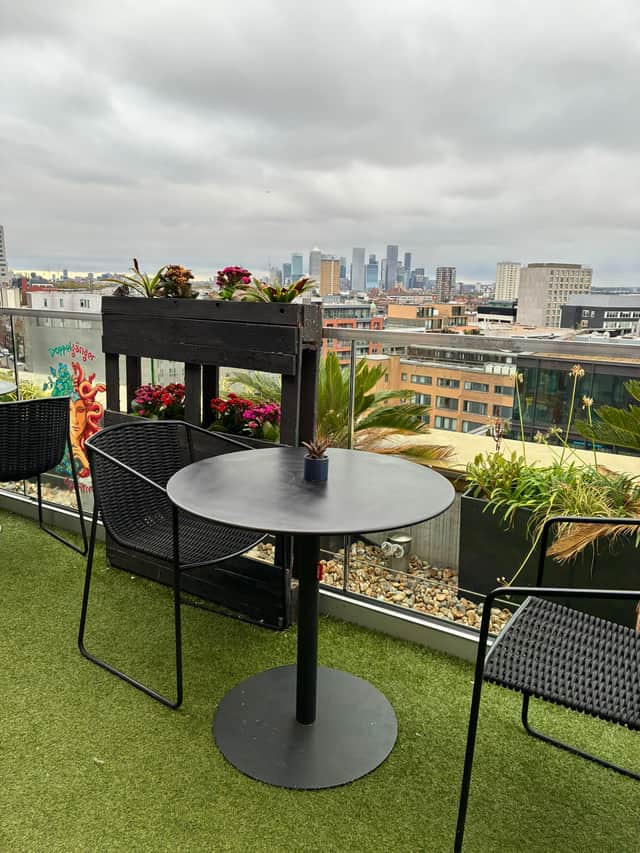 The PocketSquare Skyline Bar and Terrace on the ninth floor with views over London.