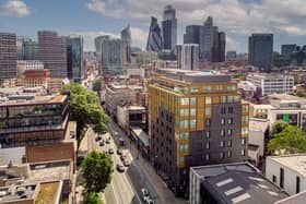 The Hyatt Place London City East hotel. 