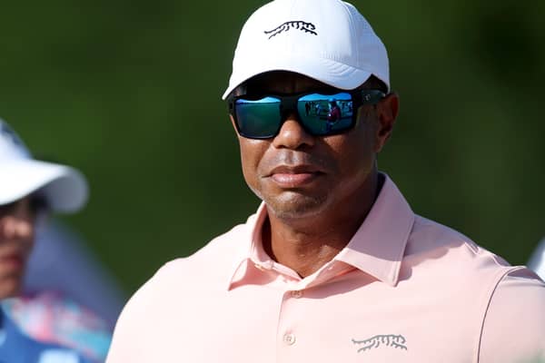 Tiger Woods pictured attendinfg the U.S. Junior Amateur at Trinity Forest Golf Club in Dallas in July 