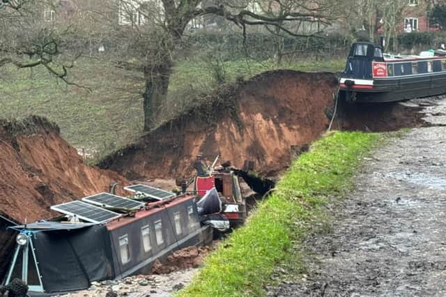 The landslip was reported in the early hours of Monday morning