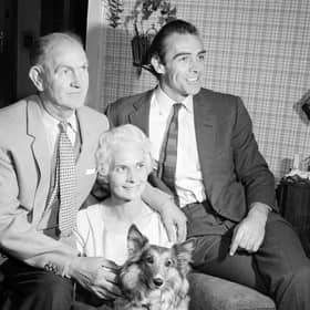 Sean Connery with his parents at their home in Fountainbridge in September 1962.
