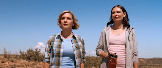 Rhea Seehorn and Karolina Wydra in Pluribus