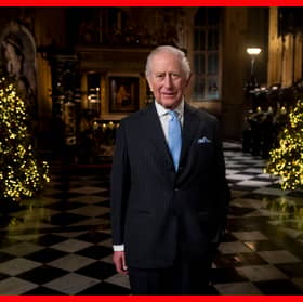 
King Charles III during the recording of his Christmas message in the Lady Chapel of Westminster Abbey. PIC: Aaron Chown/PA Wire
