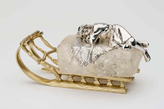 A miniature sleigh paperweight is among the items that will be on show. Picture: Royal Collection