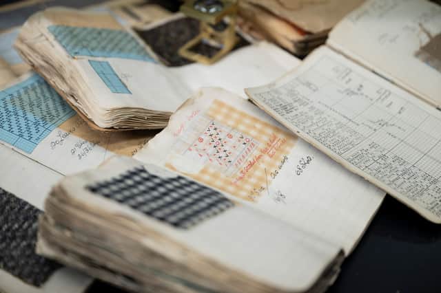 Archive pattern books which are nearly two centuries old found in the attic of Lovat Mill