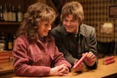 Natalia Dyer and Charlie Heaton on set of Stranger Things 5