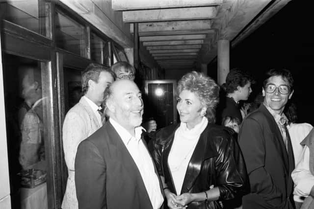 Frank Dunlop pictured with Elizabeth Taylor during her visit to the Edinburgh Festival in 1984.