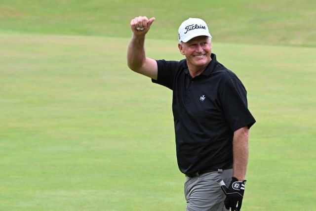 Sandy Lyle pictured at St Andrews in 2022 playing in The R&A Celebration of Champions event in the build up to The 150th Open 
