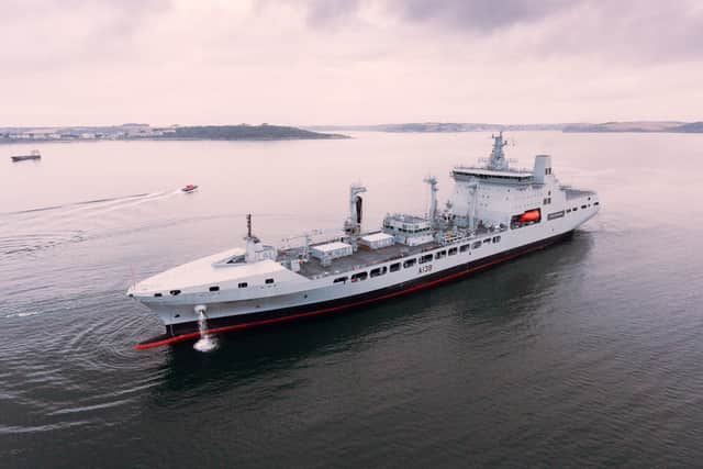 RFA Tideforce was part of the British support operation during the seizure of the tanker by US forces. Picture: Ministry of Defence/PA Wire
