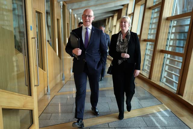 John Swinney and Finance Secretary Shona Robison will soon face a difficult choice over taxation and public spending (Picture: Jeff J Mitchell)