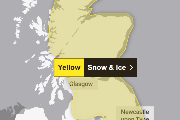 Sunday's warning will be in force from 2am to 3pm 