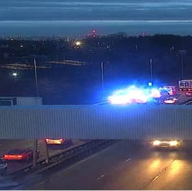 Drivers are facing rush hour delays after a crash on the M8