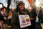 People attend a protest outside United States Consulate in Edinburgh, over the US attack on Venezuela and the capture and detention of its President Nicolas Maduro by US forces. 