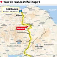 The start of the Tour de France 2027 route through Edinburgh city centre revealed