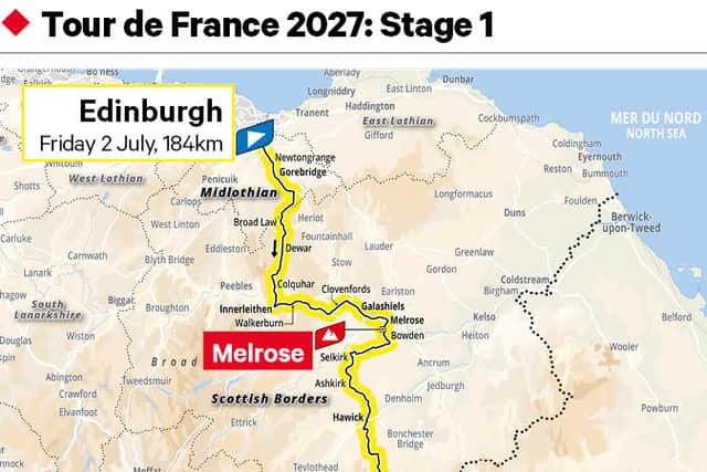The stage one route from Edinburgh to Carlisle