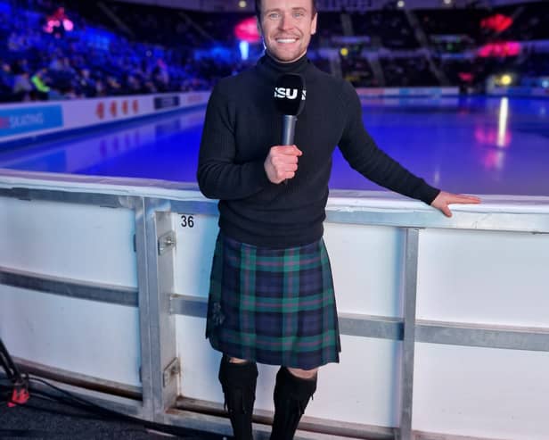 Scottish-born Dancing on Ice star Mark Hanretty hosted the European Figure Skating Championships in Sheffield.