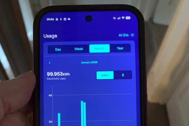 Ohme's app is really easy to use, and it helps you track costs and savings over a period of time