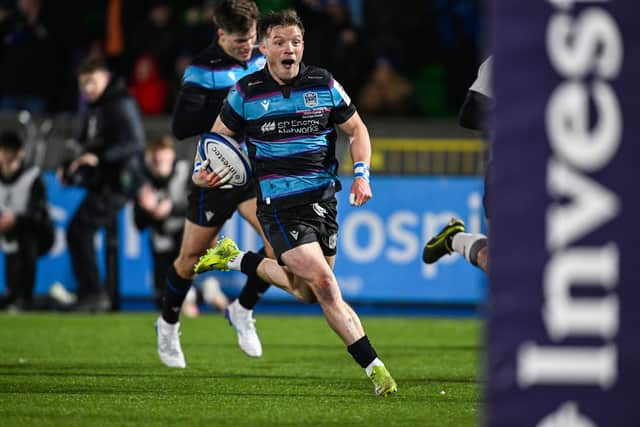 George Horne scores a first half try during the Investec Champions Cup win over