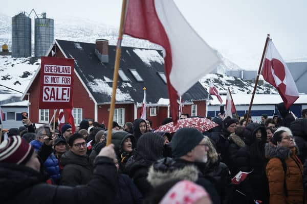Greenlanders protest against Donald Trump's attempts to intimidate Nato ally Denmark into selling the island to the US (Picture: Alessandro Rampazzo)