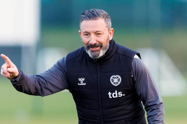 Hearts head coach Derek McInnes during a training session at the Oriam, on January 21, 2026. (Photo by Mark Scates / SNS Group)