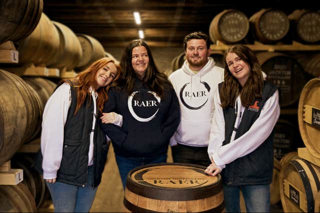 The Kean siblings in the dunnage warehouse.