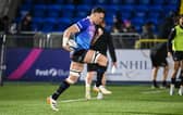 Jack Dempsey warms up before the Investec Champions Cup Round 4 match between Glasgow Warriors and Saracens at Scotstoun.