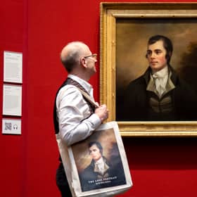 The lost portrait of Scottish poet, Robert Burns, by the renowned artist Sir Henry Raeburn, on display at the National Galleries Scotland (Picture: Jane Barlow)