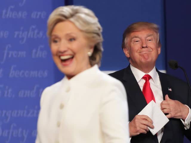 Donald Trump's behaviour during televised debates with Hillary Clinton ahead of the 2016 US presidential election gave an insight into his character (Picture: Chip Somodevilla)