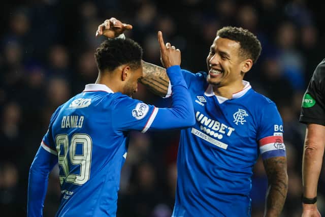 Danilo netted Rangers' second goal to give them breathing space against Dundee.