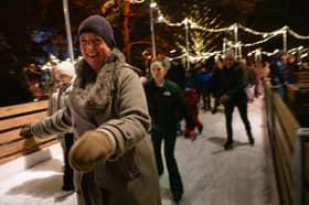  Anna Brocklehurst, mum of three from Dull' lapa up the wintry thrills in Vienna as part of an unusual tourist exchange. PIC:  Vienna Tourist Board/Hermann Hoeger