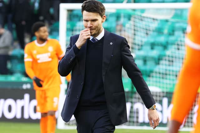 Rangers head coach Danny Rohl at full-time after the goalless draw with Hibs at Easter Road. (Photo by Alan Harvey / SNS Group)