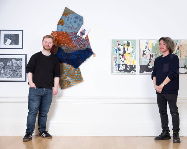 Co-presidents of the Society of Scottish Artists, Luke Vinnicombe (left) and Frank To, at its 127th Annual Exhibition, currently running at the RSA Upper Galleries in Edinburgh