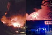 A fire at a Celtic supporters club in the former Forum shopping centre in Irvine on Monday February 2 2026.