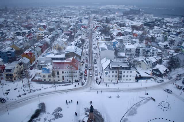 Reykjavik, Iceland's capital, amid the snow (Picture: Jeremie Richard)