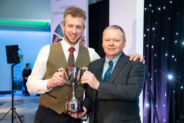 Cammy Wilson and Andrew Connon at the NFUS AGM this week