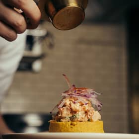 The lobster and crayfish scone