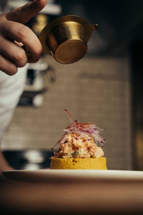 The lobster and crayfish scone