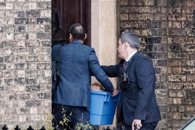 Two people believed to be police officers at Lord Mandelson’s home