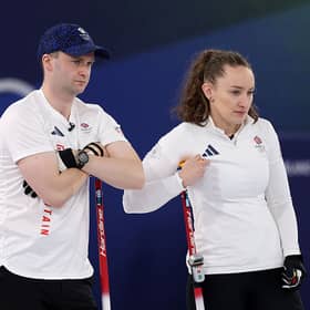 Bruce Mouat and Jennifer Dodds at the Winter Olympics.
