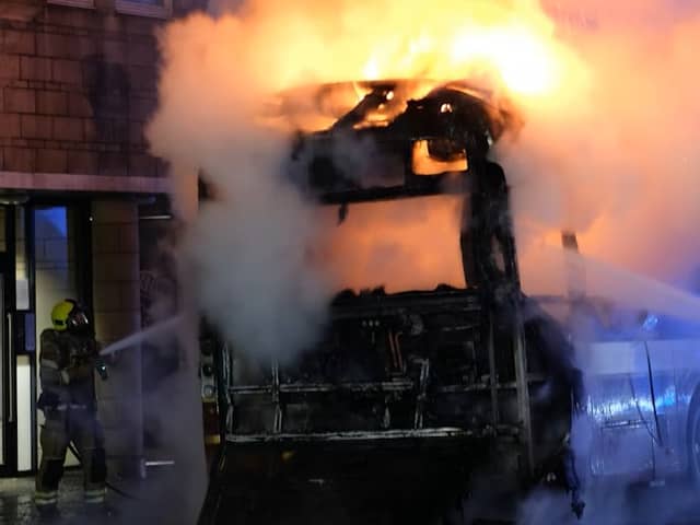 Firefighters tackle the blaze on South Clerk Street 
