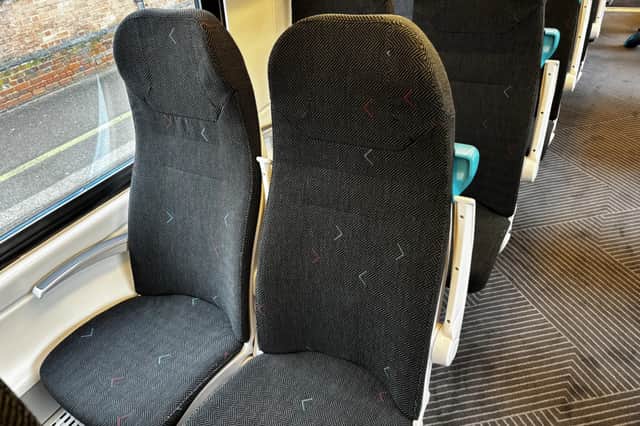 Standard class seating in the refurbished Voyager trains