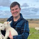 Donald MacKinnon, right, with Scottish Labour deputy leader Jackie Baillie during last year's lambing season