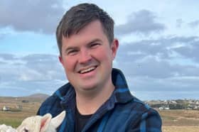 Donald MacKinnon, right, with Scottish Labour deputy leader Jackie Baillie during last year's lambing season