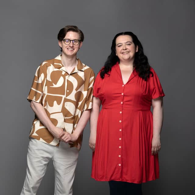 Lorn Macdonald, who plays one of Nina's admirers, with Ashley Storrie.