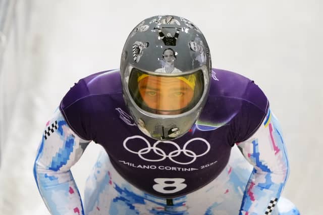 Ukrainian skeleton athlete Vladyslav Heraskevych, who has been disqualified from the Olympics.