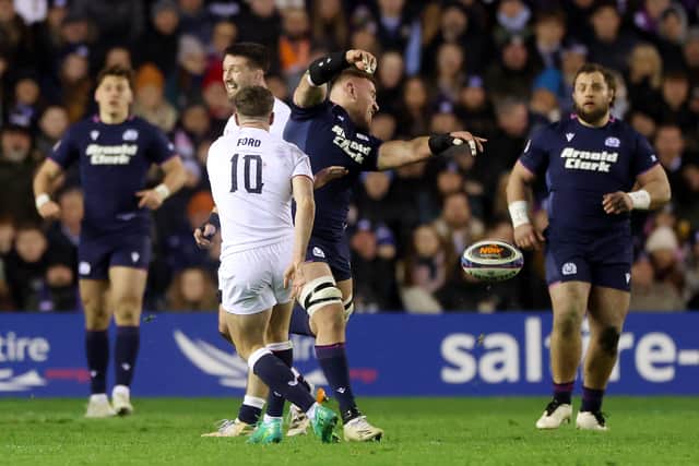 England fly-half George Ford saw his drop-goal attempt charged down - and the rest is history.