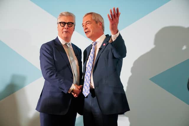 Nigel Farage (right) with Malcolm Offord